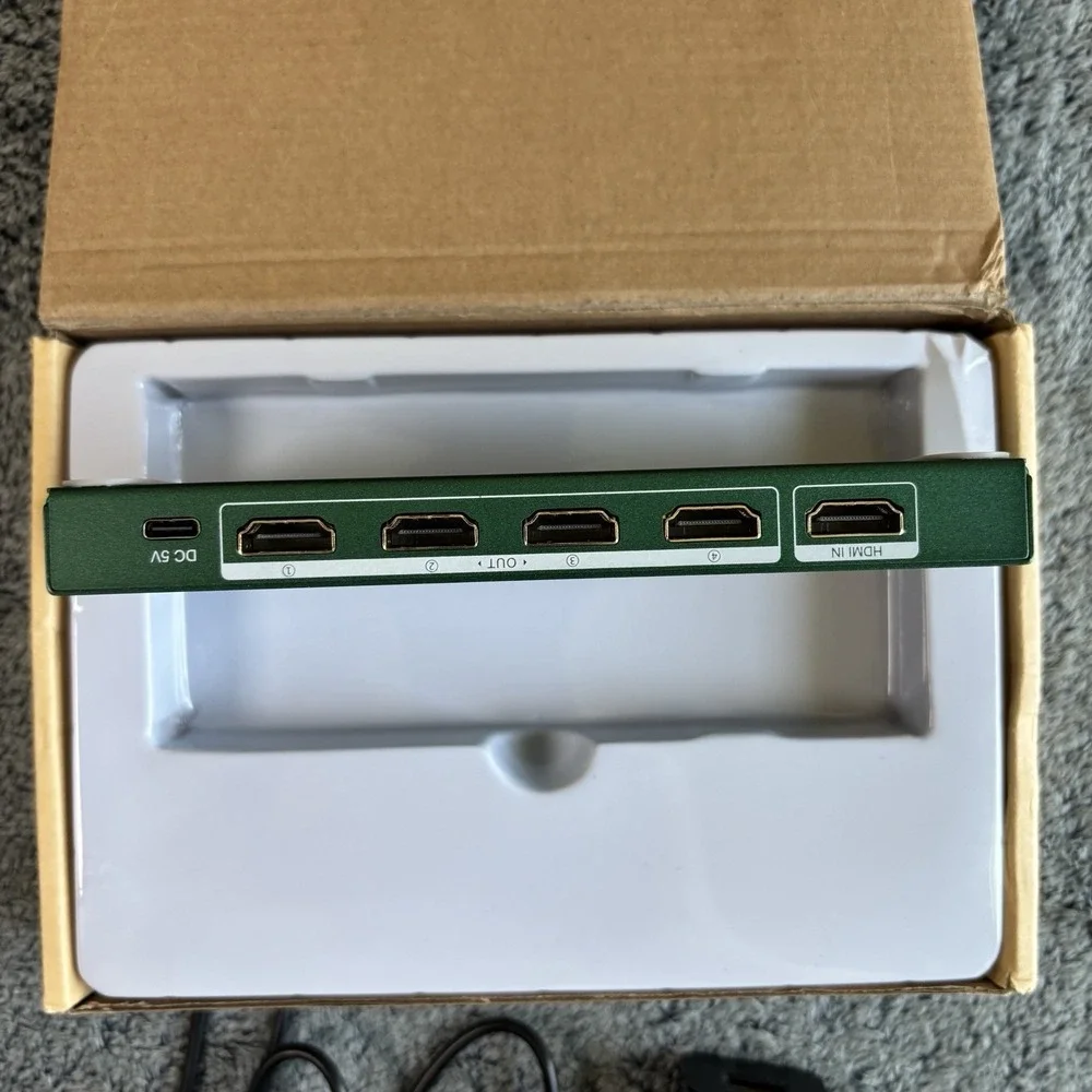 Daoistek 8K HDMI Splitter 1x4 8K60Hz 4K120Hz HDR‎ VRR Ultra HD Support Open Box